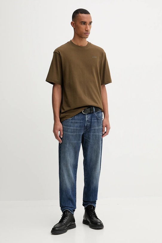 G-Star tricou din bumbac D26817.D593 maro AW25