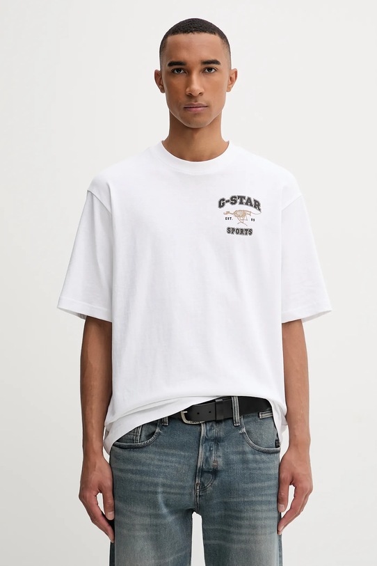 Odzież G-Star t-shirt bawełniany 0 D27722.C336 biały