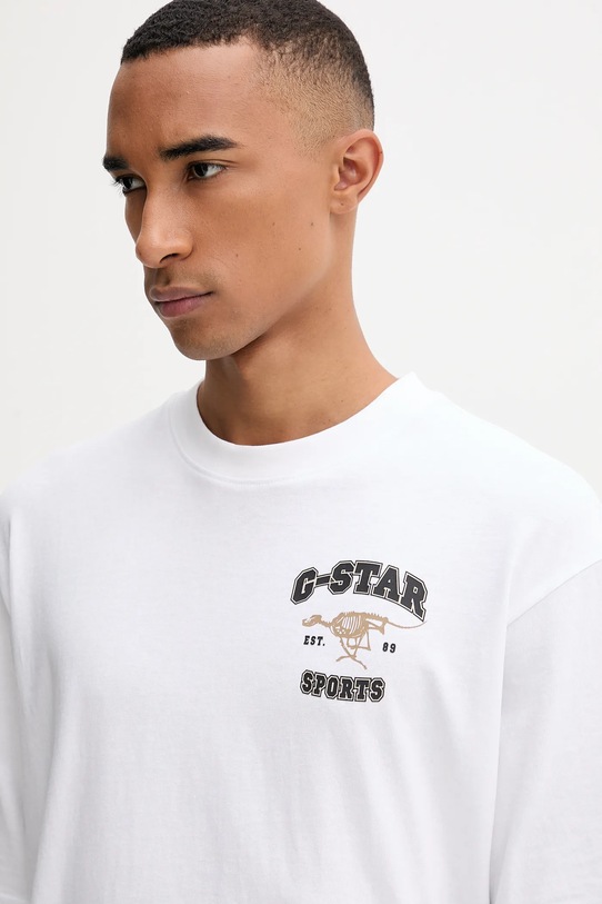 G-Star t-shirt bawełniany 0 biały D27722.C336