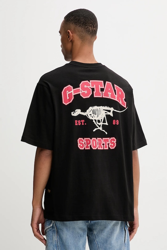 G-Star t-shirt bawełniany 0 nadruk czarny D27722.C336