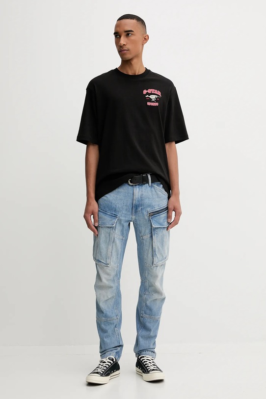 G-Star t-shirt bawełniany 0 D27722.C336 czarny AW25