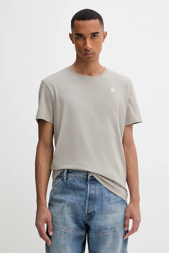 G-Star t-shirt bawełniany regular szary D16411.336.G106