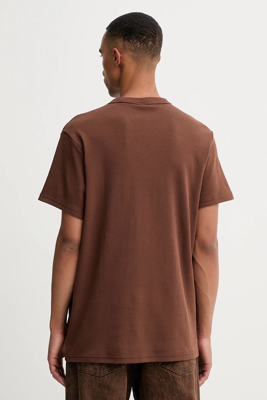Odzież G-Star t-shirt bawełniany D24449.D976 brązowy
