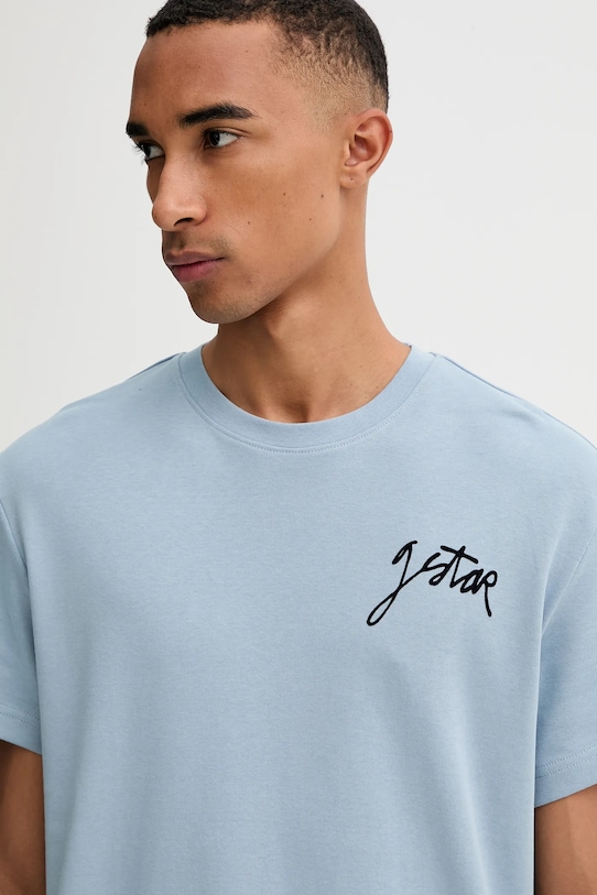 G-Star t-shirt bawełniany niebieski D26823.D976