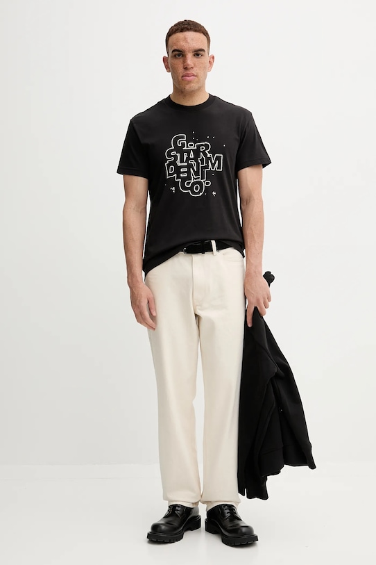 G-Star t-shirt bawełniany D26824.D975 czarny AW25