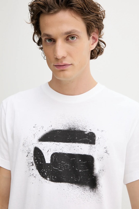 G-Star t-shirt bawełniany biały D26833.D101