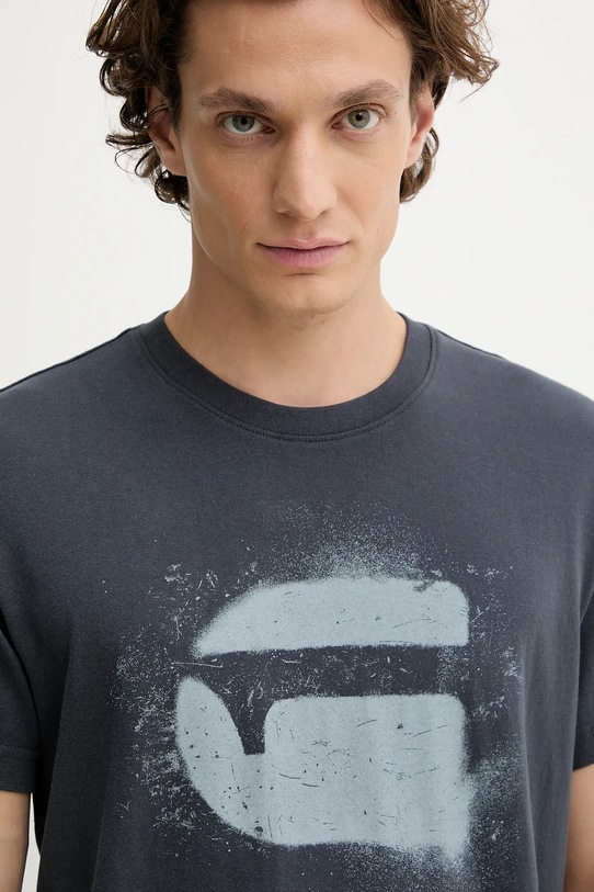 G-Star t-shirt bawełniany granatowy D26833.D101