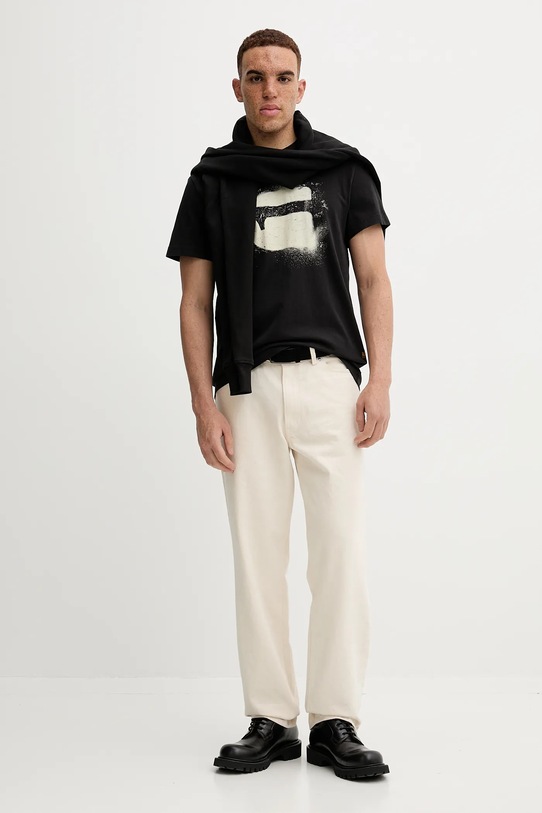 G-Star t-shirt bawełniany D26833.D101 czarny AW25