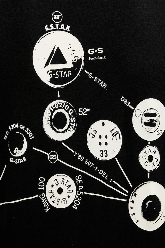G-Star t-shirt bawełniany 0 D27721.D976 czarny