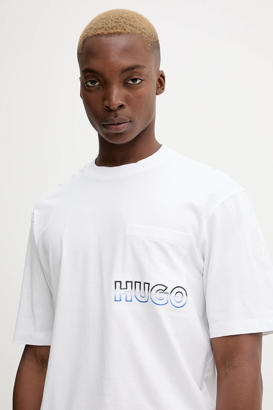 Hugo Blue t-shirt bawełniany biały 50549120