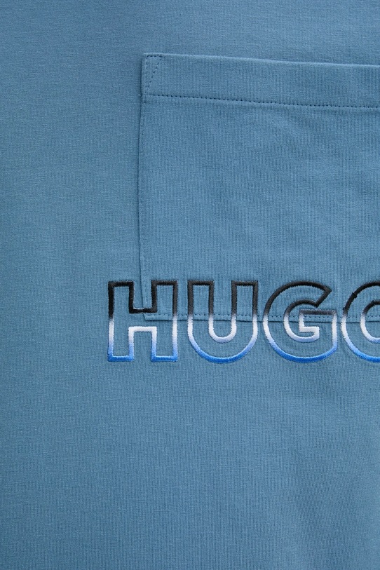 Βαμβακερό μπλουζάκι Hugo Blue 50549120 μπλε