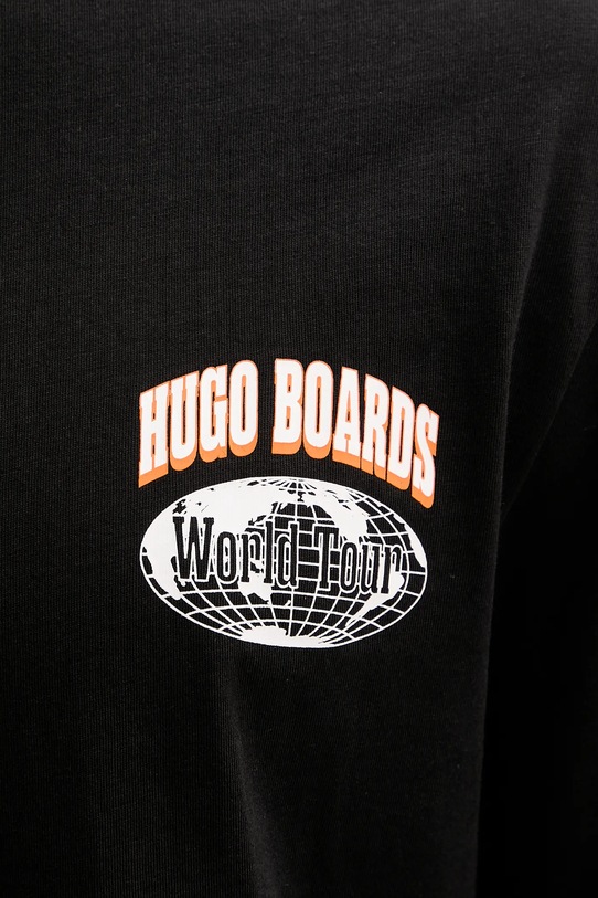 Βαμβακερό μπλουζάκι Hugo Blue 50549152 μαύρο