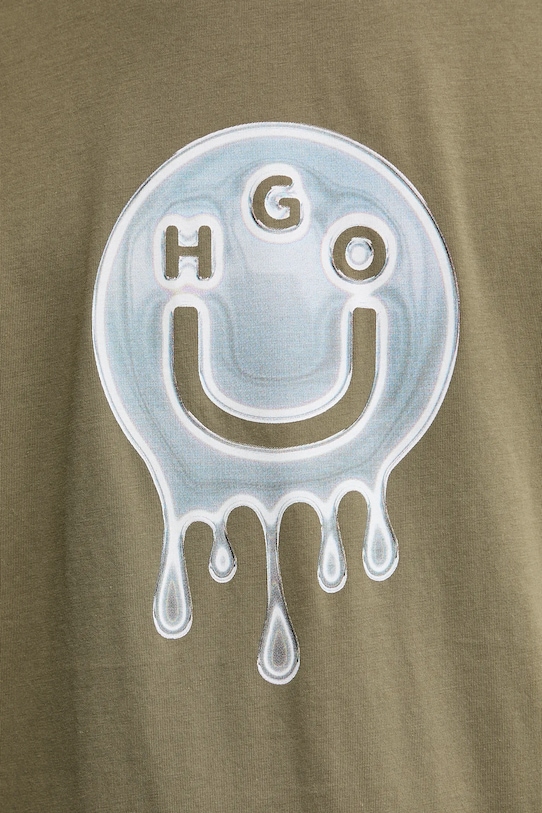 Бавовняна футболка Hugo Blue 50549162 зелений