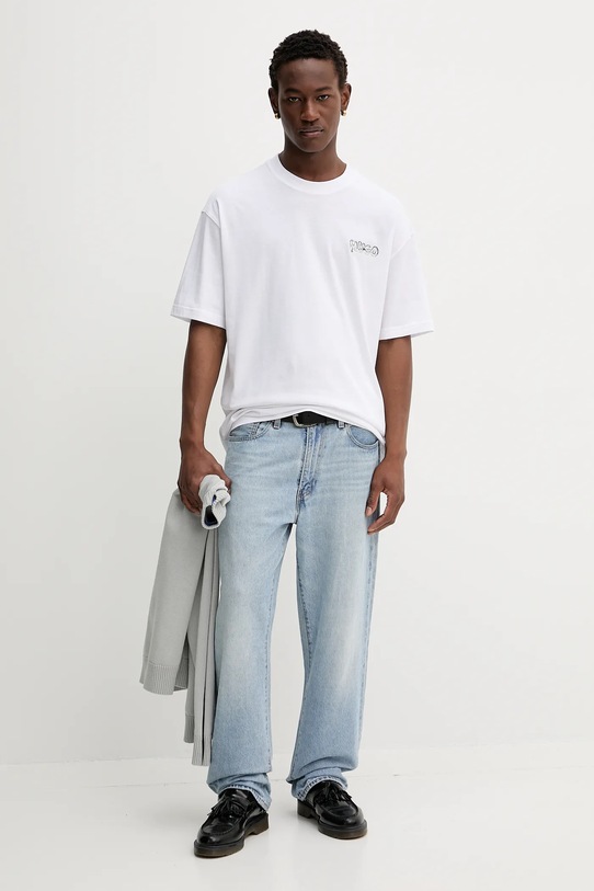 Hugo Blue t-shirt bawełniany 50549769 biały AW25