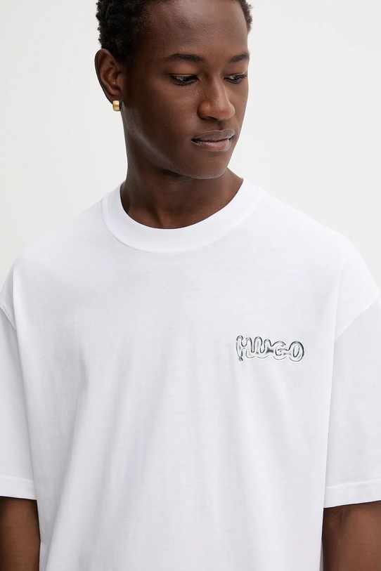 Hugo Blue t-shirt bawełniany biały 50549769