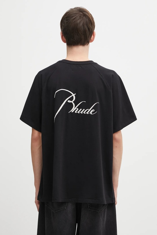 RHUDE t-shirt bawełniany Classique raglan bawełna czarny RHFW25TT09012