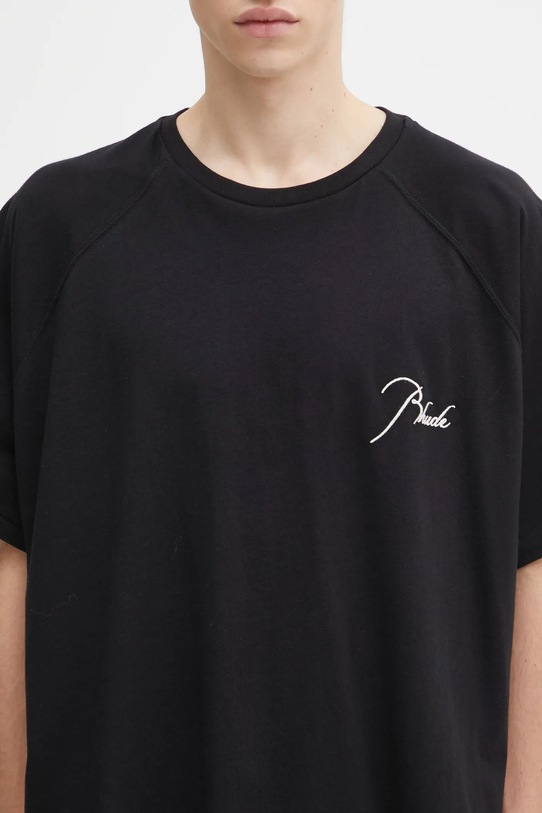 RHUDE t-shirt bawełniany Classique raglan czarny RHFW25TT09012