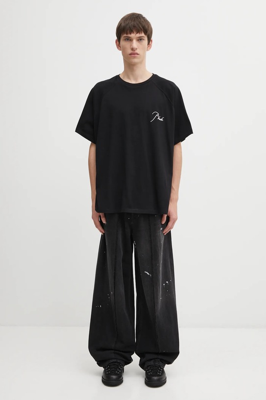RHUDE t-shirt bawełniany Classique raglan RHFW25TT09012 czarny