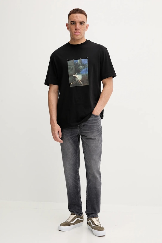 HUGO t-shirt bawełniany 50545995 czarny AW25