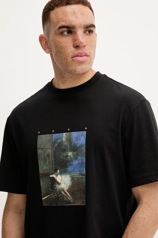 HUGO t-shirt bawełniany czarny 50545995