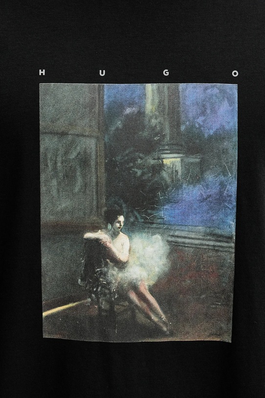 HUGO t-shirt bawełniany 50545995 czarny