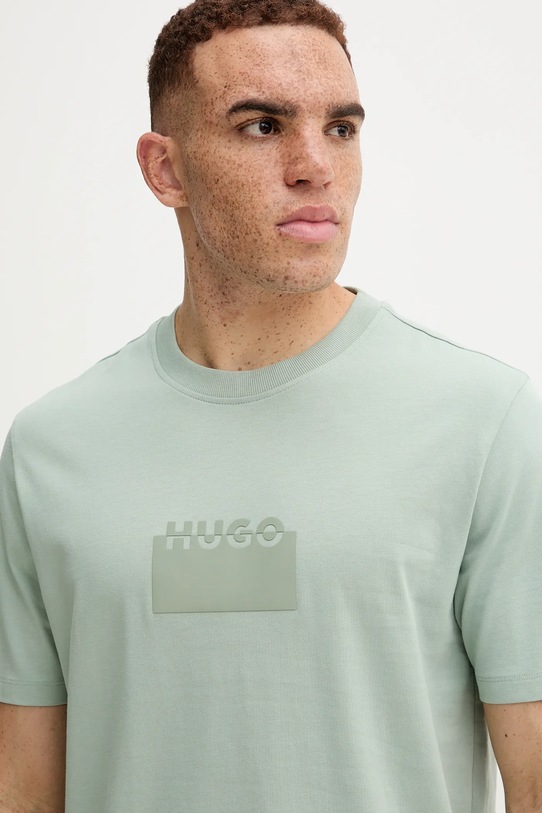 Oblečení Bavlněné tričko HUGO 50546867 zelená