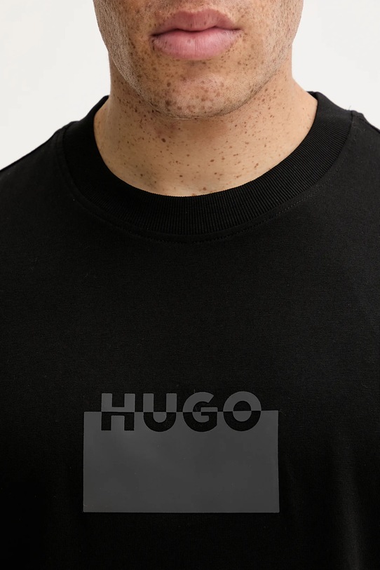 Bavlněné tričko HUGO černá 50546867