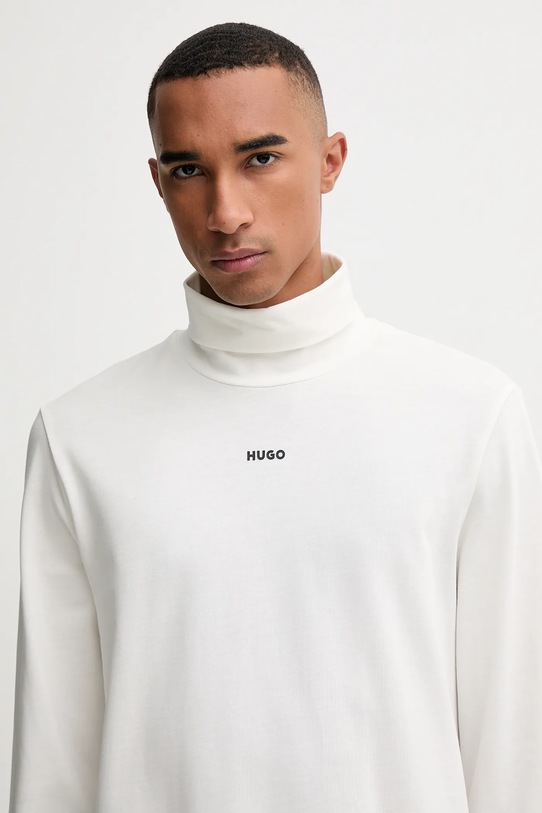 HUGO top a maniche lunghe in cotone bianco 50547372