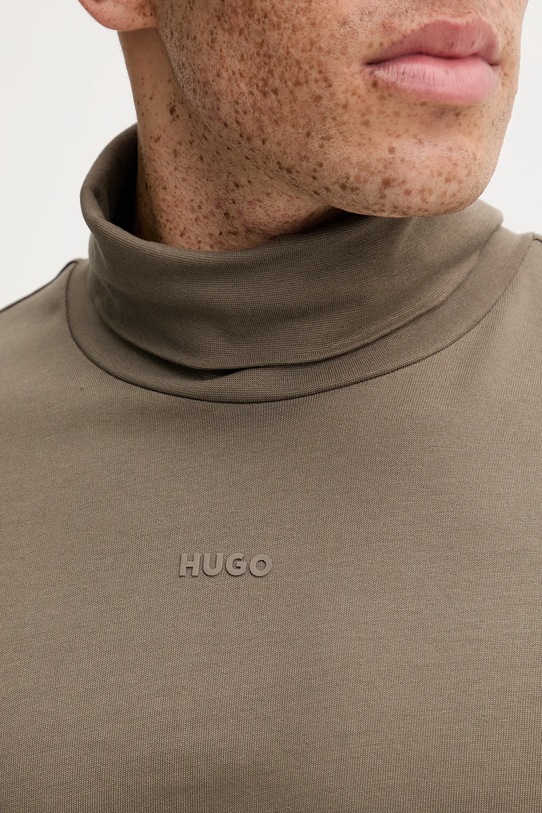 HUGO longsleeve bawełniany 50547372 zielony