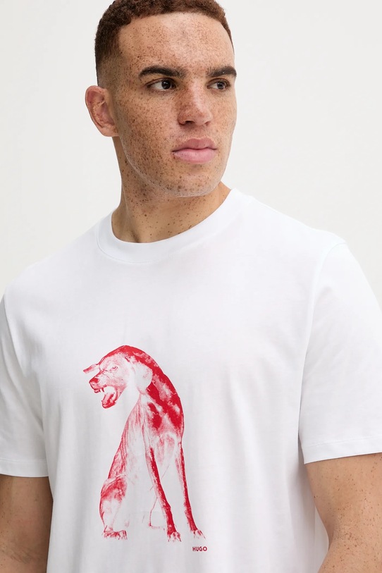 HUGO t-shirt bawełniany biały 50548557