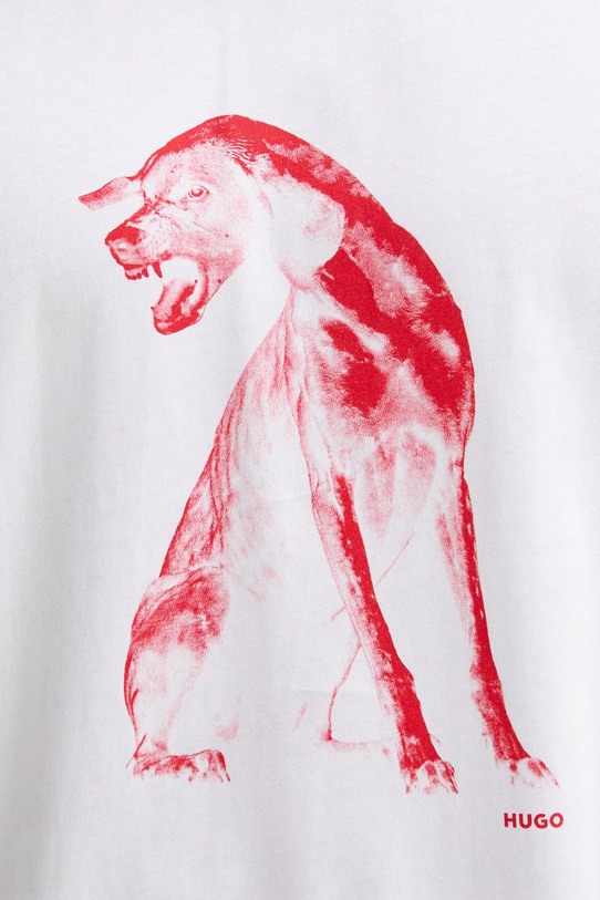 HUGO t-shirt bawełniany 50548557 biały