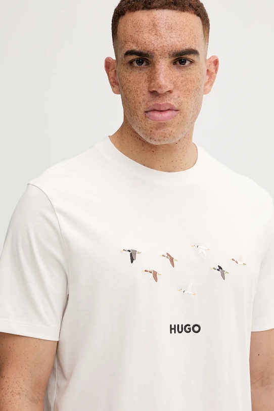 HUGO tricou din bumbac alb 50549154
