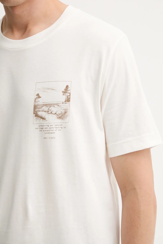 Marc O'Polo t-shirt bawełniany 528201251186 biały