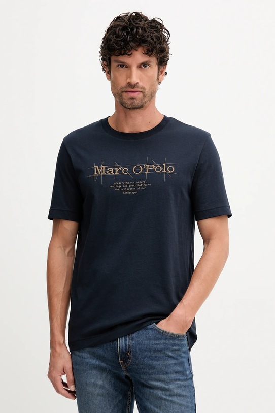 Хлопковая футболка Marc O'Polo хлопок тёмно-синий 528230551196