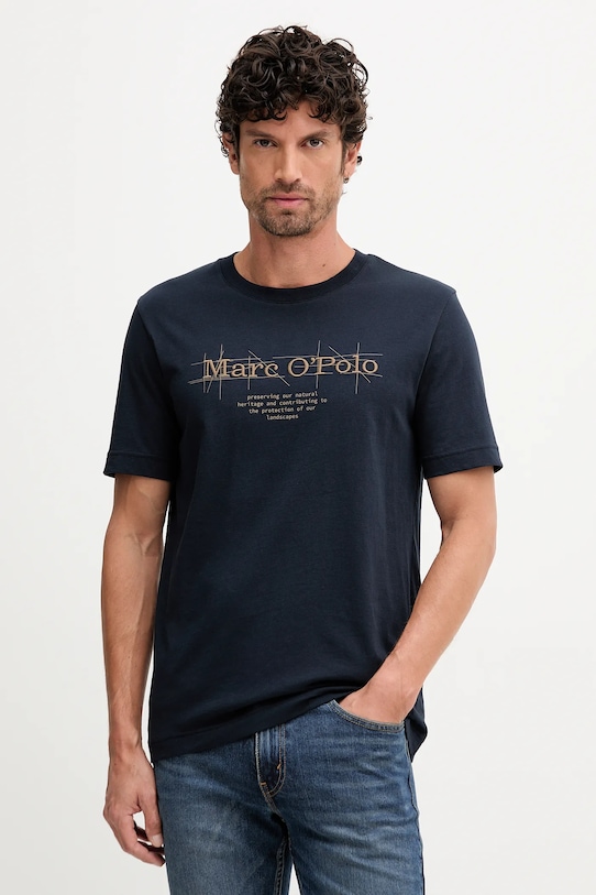 Marc O'Polo tricou din bumbac imprimeu bleumarin 528230551196