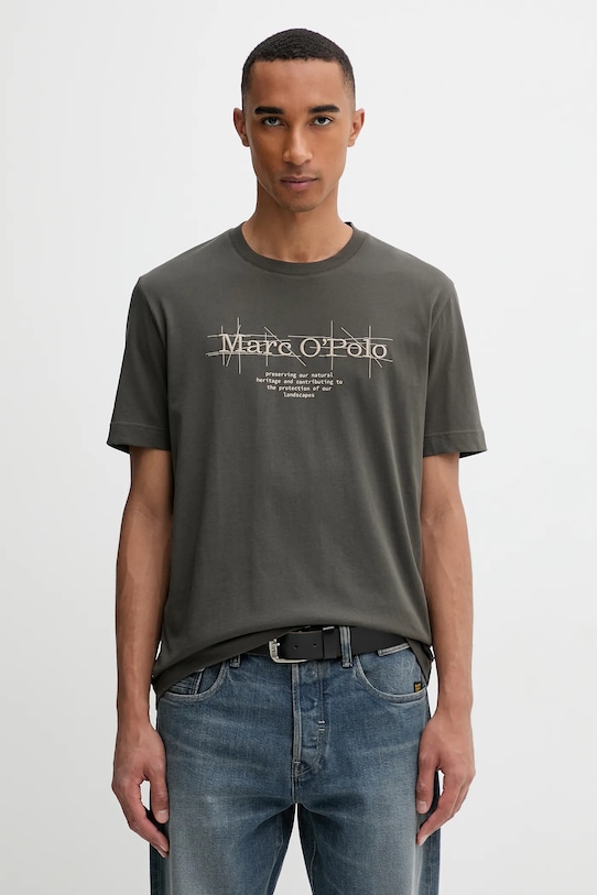 Хлопковая футболка Marc O'Polo хлопок зелёный 528230551196