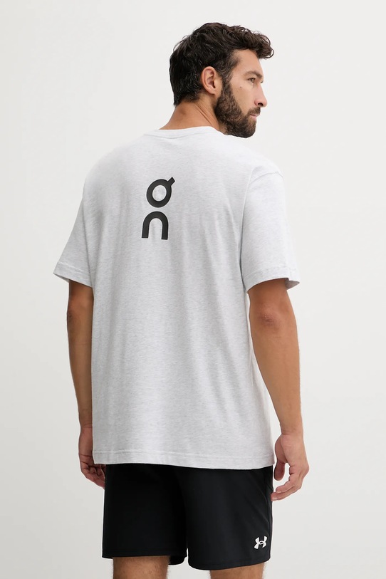 Odzież ON running t-shirt bawełniany Club T 1ME10051756 szary