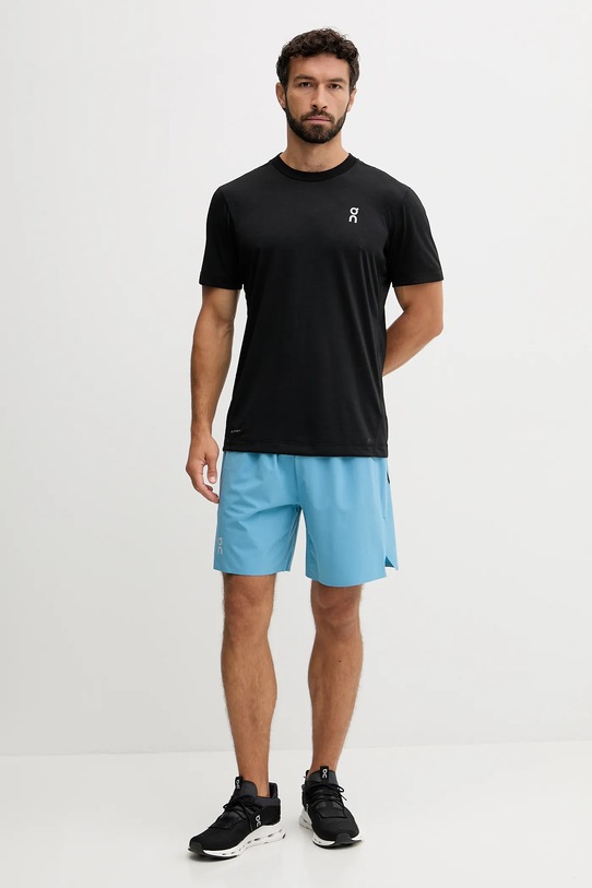 ON running t-shirt treningowy 1MF11780553 czarny AW25