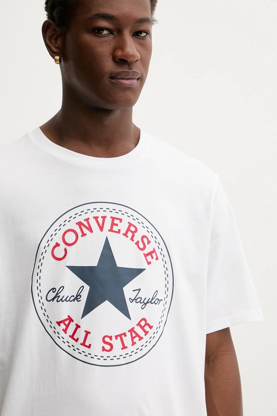 Odjeća Pamučna majica Converse CVM5T459 bijela