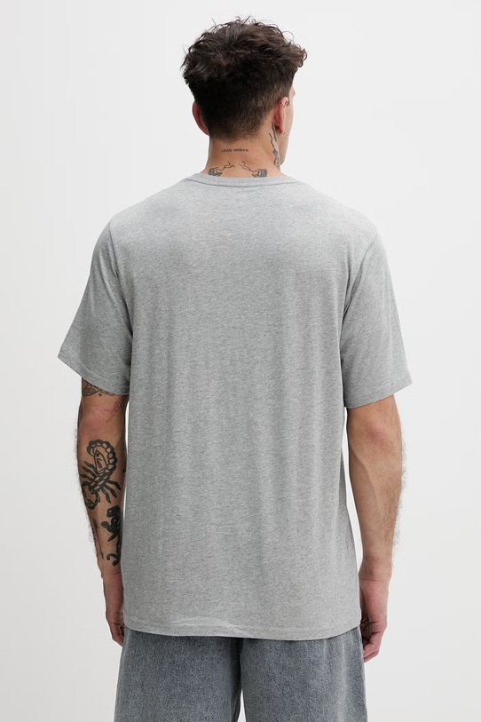 Odzież Converse T-shirt męski bawełniany CVM5T459 szary