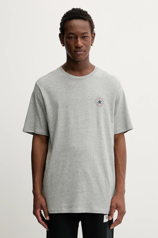 Converse tricou din bumbac print gri CVM5T565