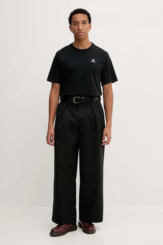 Converse t-shirt bawełniany CVM5T876 czarny AW25