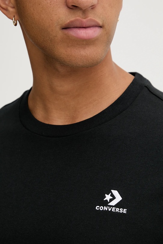 Converse t-shirt bawełniany CVM5T876 czarny