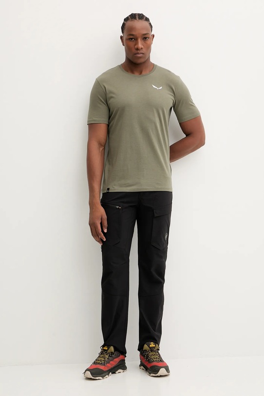 Salewa t-shirt sportowy Eagle Vocab 00.0000029198 zielony AW25