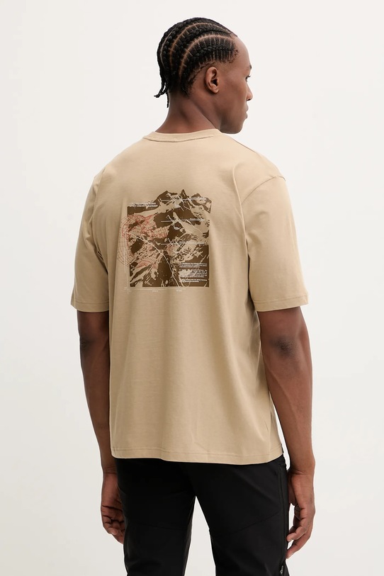 Odzież Salewa t-shirt sportowy Eagle Glacier Loose 00.0000029200 beżowy