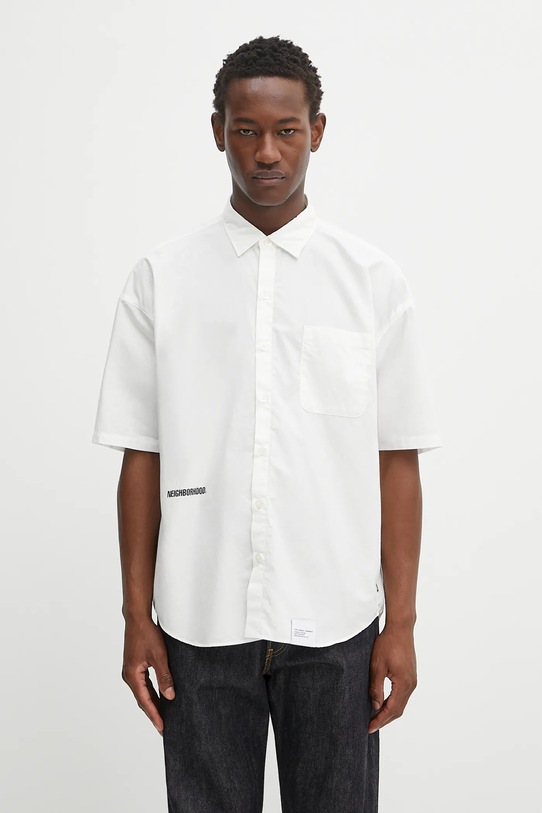 Βαμβακερό πουκάμισο NEIGHBORHOOD over shirt ss χαλαρό λευκό 251BENH.SHM02
