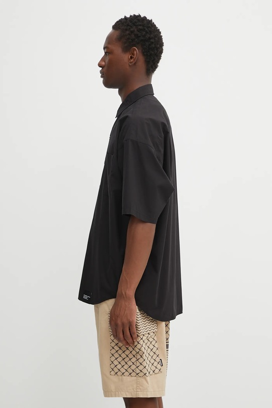 NEIGHBORHOOD cămașă din bumbac over shirt ss 251BENH.SHM02 negru AW25