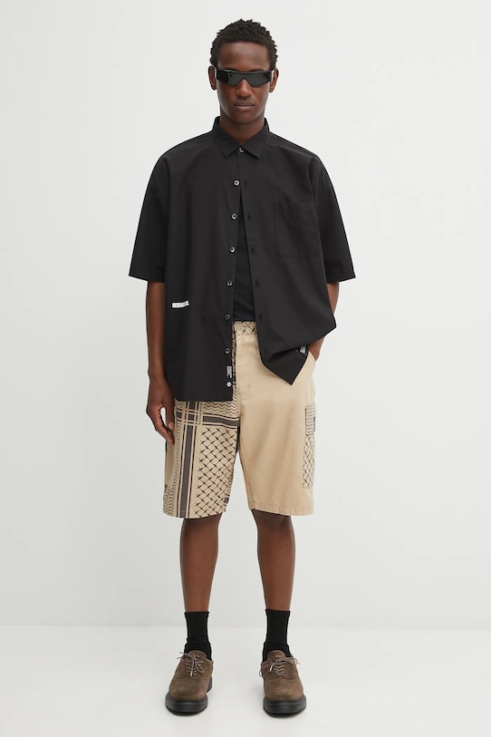 NEIGHBORHOOD cotton shirt over shirt ss 251BENH.SHM02 black