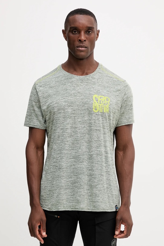 LA Sportiva tricou sport Pocket Logo print verde ZACT150