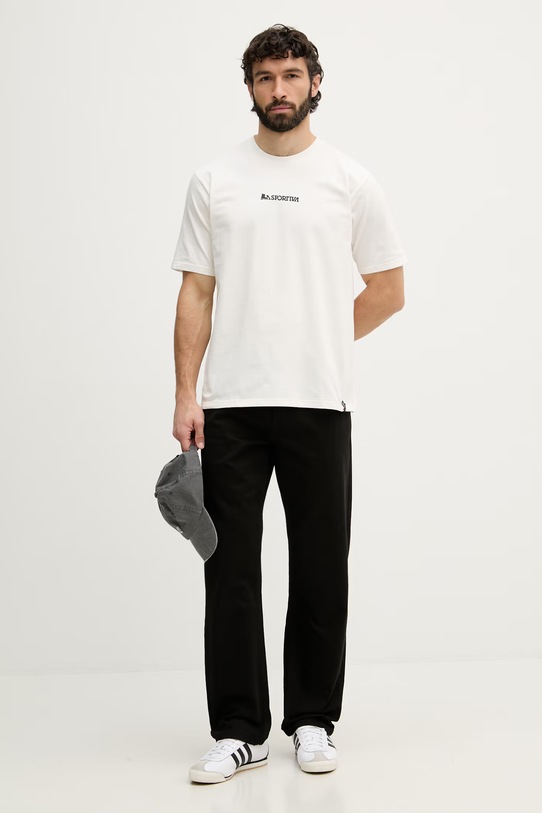 La Sportiva тениска мъжка от памук Moon Climb ZACT193 бежов SS26